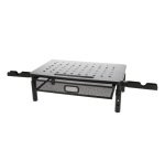 Soporte q-connect para monitor metalico regulable en altura con cajon y dos soportes para movil