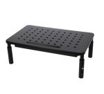 Soporte q-connect para monitor metalico regulable en altura con bandeja 370x235x145 mm