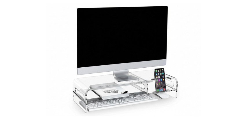 Soporte q-connect para monitor metacrilato 508x203x114 mm