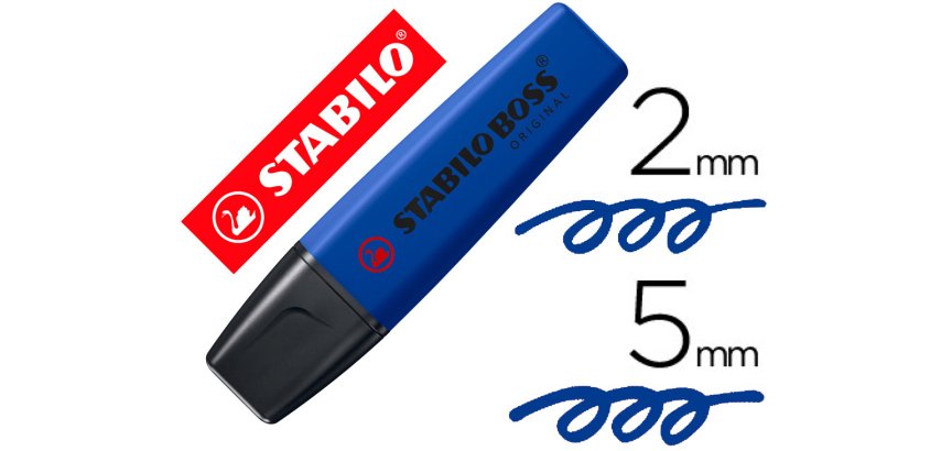 Rotulador stabilo boss fluorescente nature colors wildflower edition color azul marino