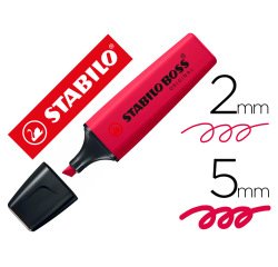 Rotulador stabilo boss fluorescente nature colors wildflower edition color rojo borgoña