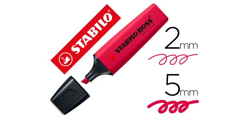 Rotulador stabilo boss fluorescente nature colors wildflower edition color rojo borgoña