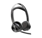 HP Poly Auriculares Voyager Focus 2 USB-C-C + adaptador USB-C/A + base de carga