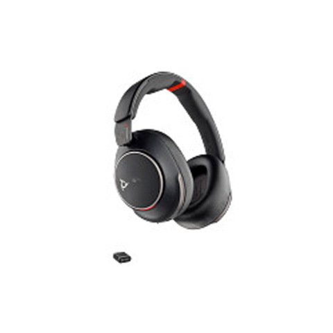 Auriculares poly inalambrico voyager surround 85 uc + adaptador usb-c/a + soporte de carga
