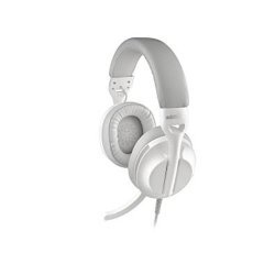 Auriculares ngs vox805 con cable estereo usb-c con control de volumen y adaptador usb color blanco