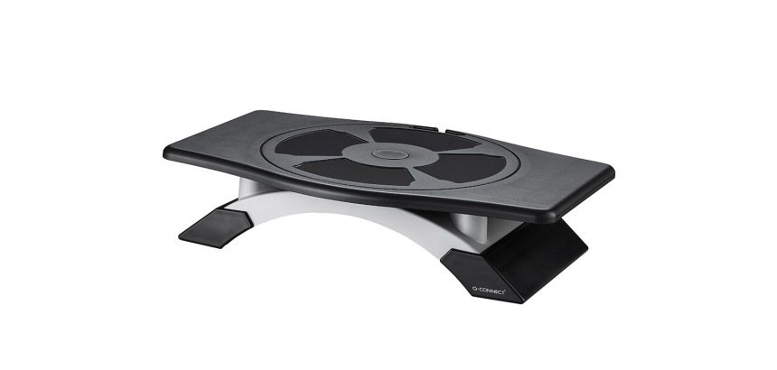 Soporte q-connect para monitor con plataforma giratoria ajustable dos alturas 411x287x99 mm