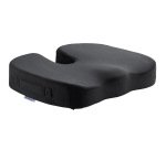 Cojin de asiento q-connect de espuma viscoelastica color negro 460x370x75 mm