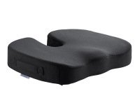 Cojin de asiento q-connect de espuma viscoelastica color negro 460x370x75 mm