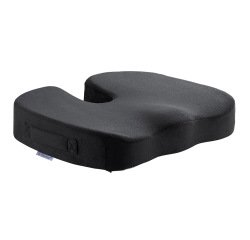 Cojin de asiento q-connect de espuma viscoelastica color negro 460x370x75 mm