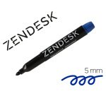 Rotulador zendesk marcador permanente azul punta redonda 5mm recargable