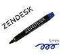 Rotulador zendesk marcador permanente azul punta redonda 5mm recargable