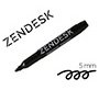 Rotulador zendesk marcador permanente negro punta redonda 5mm recargable