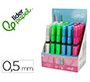 Portaminas liderpapel coleccion 2 con fuelle y goma con acabado soft touch 0,5 mm 4 colores surtidos