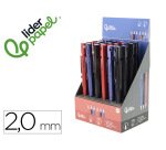 Portaminas liderpapel tech con clip y sacapuntas 2 mm 3 colores surtidos