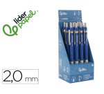 Portaminas liderpapel coleccion 4 con clip y sacapuntas 2 mm azul