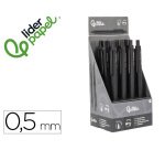Portaminas liderpapel coleccion 5 con clip y goma punta 0.5 mm negro
