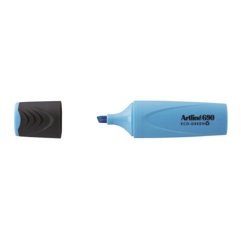 Rotulador artline fluorescente ek-690 eco green punta biselada 1-4 mm azul
