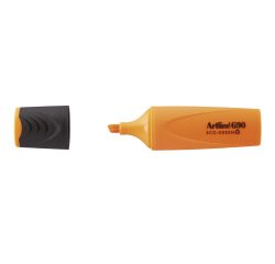 Rotulador artline fluorescente ek-690 eco green punta biselada 1-4 mm naranja