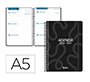 Agenda escolar liderpapel 26-27 espiral classic semana vista a5 bilingue 70g papel fsc negro