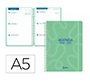 Agenda escolar liderpapel 26-27 espiral classic semana vista a5 bilingue 70g papel fsc verde