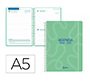 Agenda escolar liderpapel 26-27 espiral classic dia pagina a5 bilingue 70g papel fsc verde