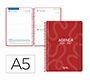 Agenda escolar liderpapel 26-27 espiral classic dia pagina a5 bilingue 70g papel fsc rojo