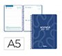 Agenda escolar liderpapel 26-27 espiral classic dia pagina a5 bilingue 70g papel fsc azul marino