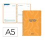 Agenda escolar liderpapel 26-27 espiral classic dia pagina a5 bilingue 70g papel fsc naranja