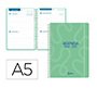 Agenda escolar liderpapel 26-27 espiral classic 2 dias pagina a5 bilingue 70g papel fsc verde