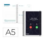 Agenda escolar liderpapel 26-27 espiral personalizable dia pagina a5 bilingue 70g papel fsc