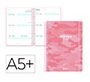 Agenda escolar liderpapel 26-27 espiral military semana vista a5+ bilingue 80g papel fsc rosa