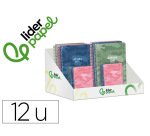 Agenda escolar liderpapel 26-27 espiral military diseñossurtidos bilingüe 80g papel fsc expositor 12 unidades