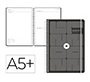 Agenda escolar antartik 26-27 espiral essentials dia pagina a5+ bilingue 80g papel fsc negro