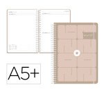 Agenda escolar antartik 26-27 espiral essentials dia pagina a5+ bilingue 80g papel fsc beis