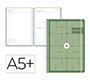 Agenda escolar antartik 26-27 espiral essentials dia pagina a5+ bilingue 80g papel fsc verde