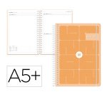 Agenda escolar antartik 26-27 espiral essentials dia pagina a5+ bilingue 80g papel fsc naranja