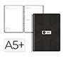 Agenda escolar antartik 26-27 espiral pack and go dia pagina a5+ bilingue 80g papel fsc negro