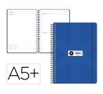 Agenda escolar antartik 26-27 espiral pack and go dia paginaa5+ bilingüe 80g papel fsc azul marino