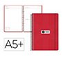Agenda escolar antartik 26-27 espiral pack and go dia paginaa5+ bilingüe 80g papel fsc rojo