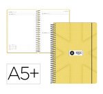 Agenda escolar antartik 26-27 espiral pack and go dia paginaa5+ bilingüe 80g papel fsc amarillo