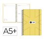 Agenda escolar antartik 26-27 espiral pack and go dia paginaa5+ bilingüe 80g papel fsc amarillo