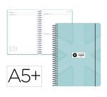 Agenda escolar antartik 26-27 espiral pack and go dia paginaa5+ bilingüe 80g papel fsc menta