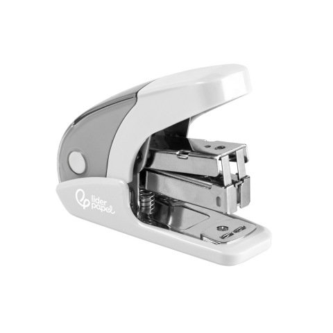 Grapadora liderpapel micro con regalo de caja de 1000 grapas 24/6 26/6 capacidad 20 hojas blanco