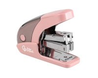 Grapadora liderpapel micro con regalo de caja de 1000 grapas 24/6 26/6 capacidad 20 hojas rosa