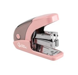 Grapadora liderpapel micro con regalo de caja de 1000 grapas 24/6 26/6 capacidad 20 hojas rosa