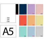 Cuaderno espiral liderpapel a5 wonder tapa plastico 80h 90gr liso colores surtidos
