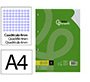 Recambio liderpapel a4 120 hojas 90g cuadro 4mm 4 taladros bandas de 5 colores