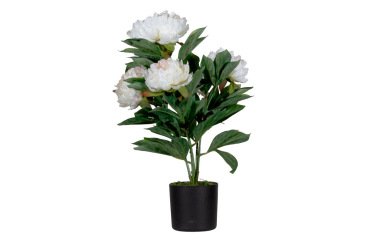 Flor artificial paperflow peonia blanca 55 cm