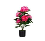 Flor artificial paperflow peonia rosa 55 cm