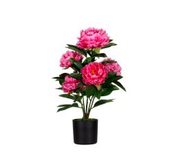 Flor artificial paperflow peonia rosa 55 cm